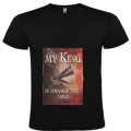 Tricou negru, My King is tougher than nails